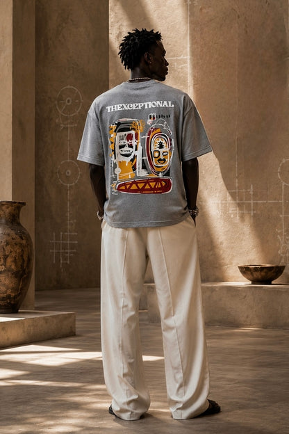 Tribal Masks Lounge T-Shirt - AG Thexceptional 