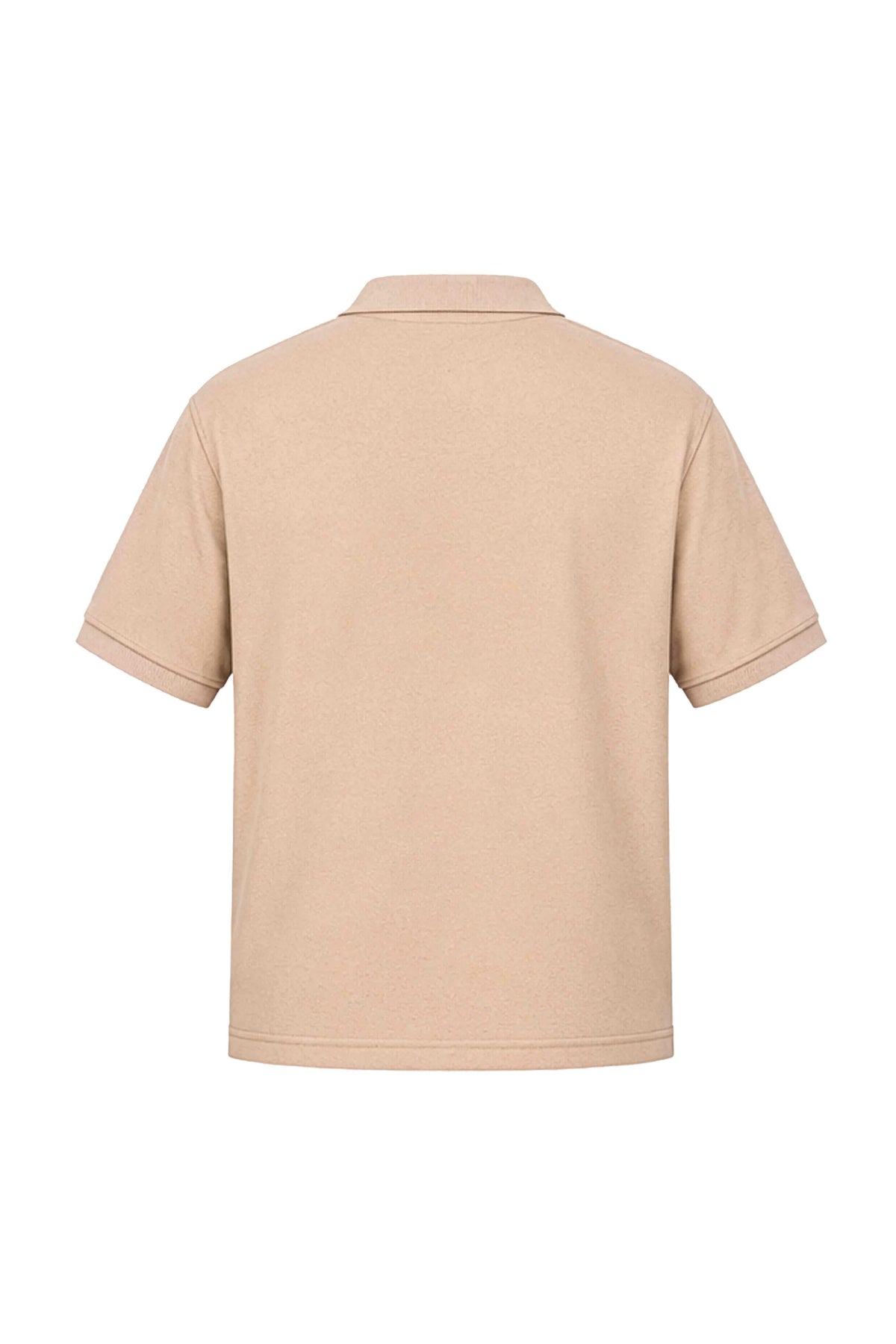 Pink Poison Classic Polo (Unisex): beige plain back product view
